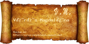 Vörös Magdaléna névjegykártya