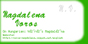 magdalena voros business card
